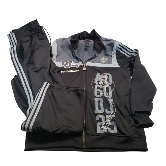 Adidas x Def Jam Recordings Tracksuit Set Black Grey‎ White Men's Size L
